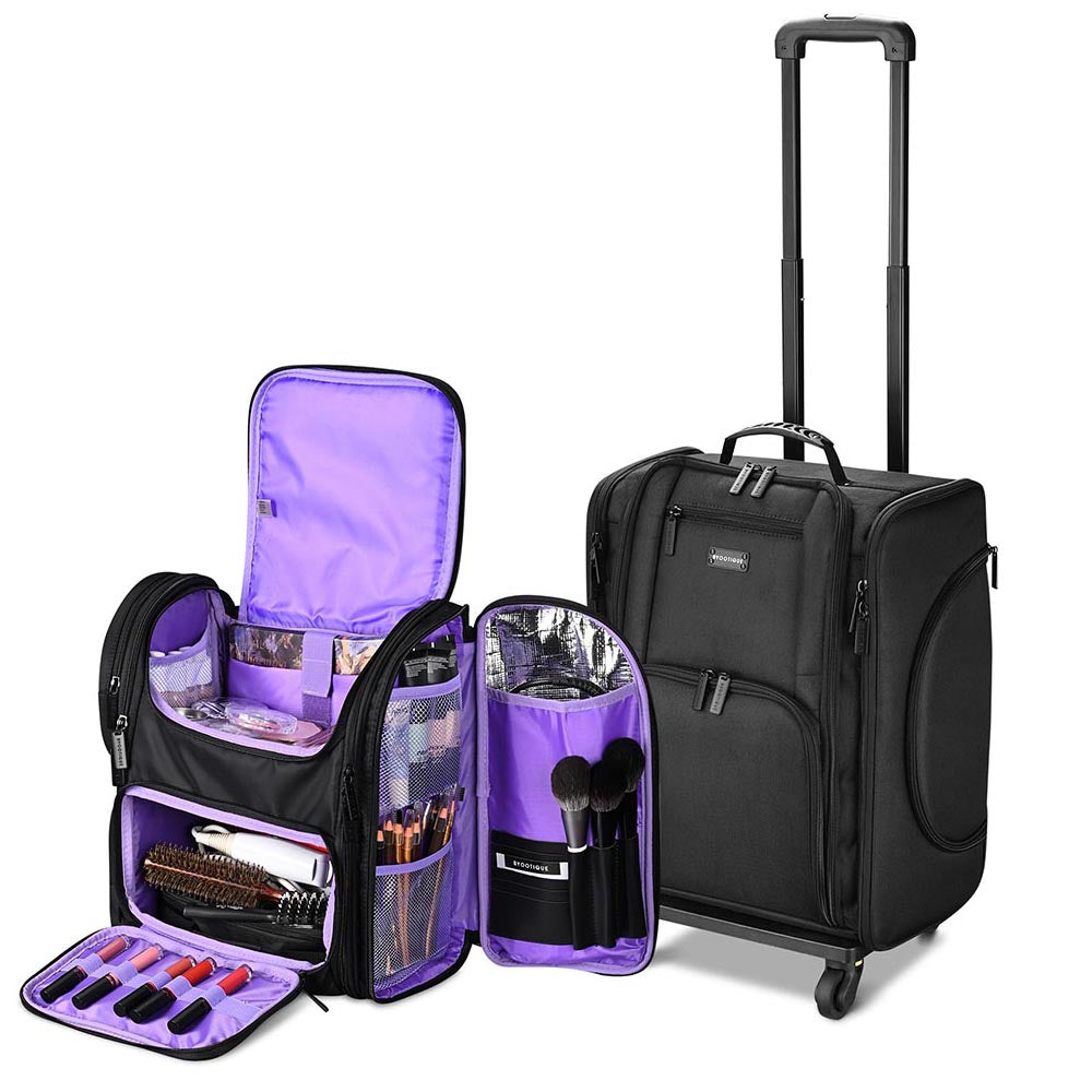 Byootique Fuhold Rolling Cosmetic Travel Case Hairdressers Tool Bag