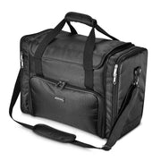 Essential 17" Makeup Train Case 1200D Oxford Soft Brushes Holder Black