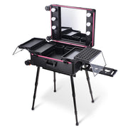 URStudio Rolling Makeup Case with Lighted Mirror Black