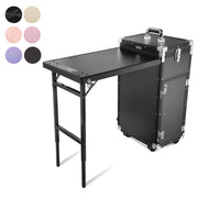 Rolling Manicure Table, Hair & Makeup Workstation with Drawers