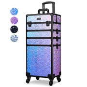 4 in 1 Rolling Makeup Case Suitcases with Wheels in Mermaid Design