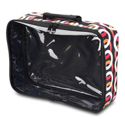 Essential Cosmetic Makeup Bag Travel Toiletry Clear Bag 14x10x3" Circle Clear