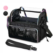 Essential Foldable Makeup Train Case Cosmetic Bag Crocodile
