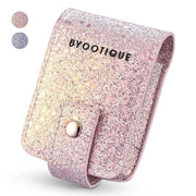 Lipstick Bag Glittered Makeup Pouch with Mirror