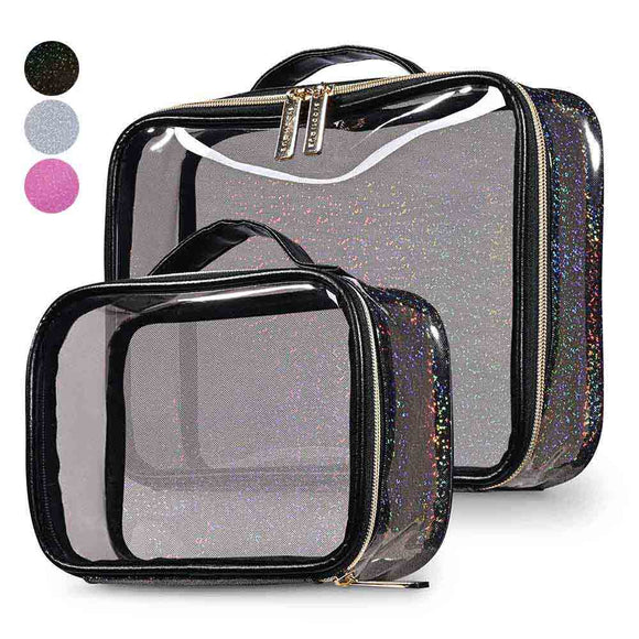 Byootique Glitter Jelly Makeup Bag Set of 2