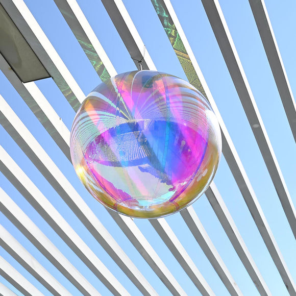 Inflatable Mirror Ball Event Party Decor (Iridescent, Gold, Silver, Black)