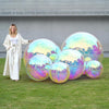 Inflatable Mirror Ball Spheres with Air Pump Party Decor, Iridescent
