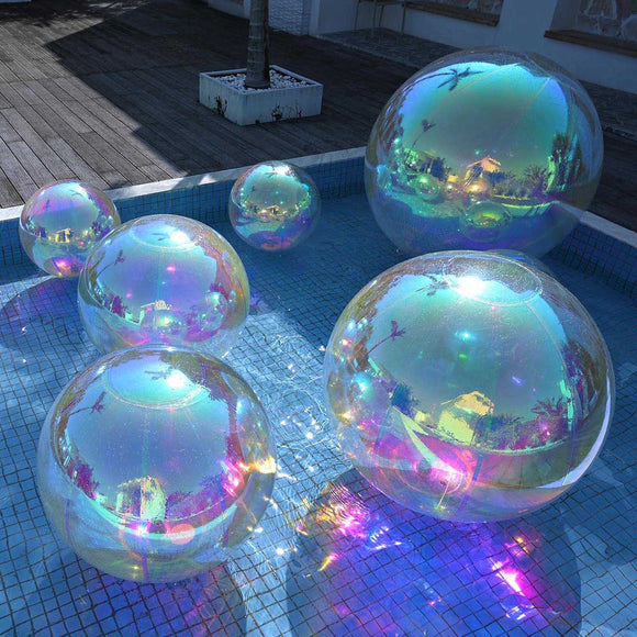 Inflatable Mirror Ball Spheres with Air Pump Party Decor
