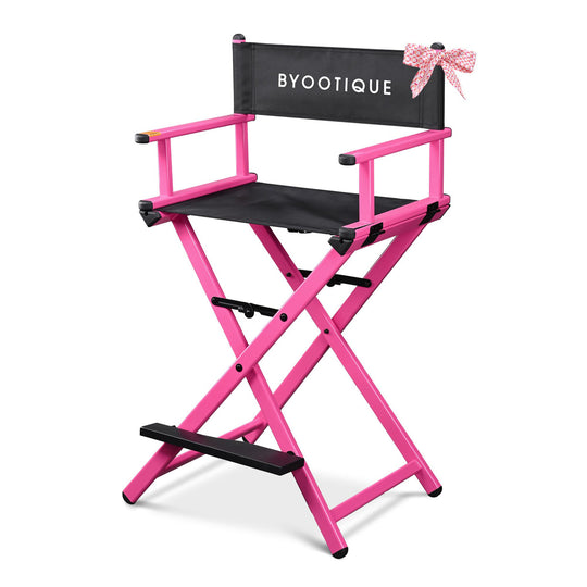 Byootique UrStudio Makeup Chair with Headrest Options: Tall Director's Chair