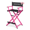 UrStudio Makeup Chair with Headrest Options: Tall Director's Chair, Pink w/o Headrest
