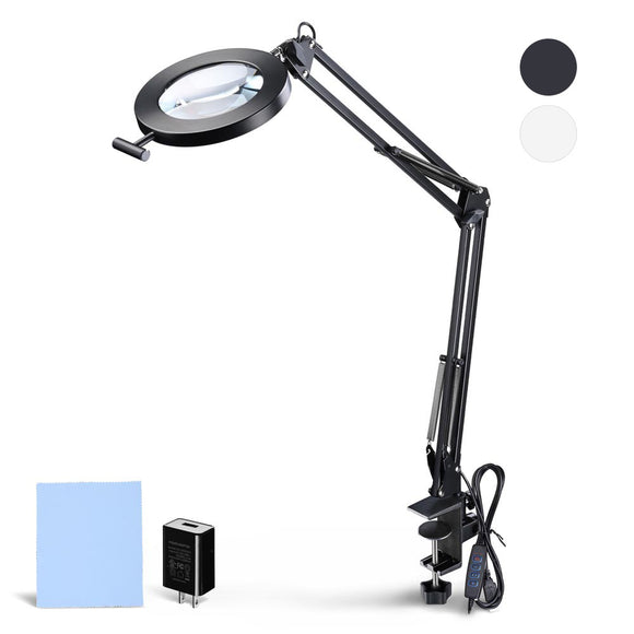 Byootique Magnifier with Light Clip on Desk 5X
