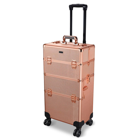 Explore 2in1 Rolling Makeup Train Case Rose Gold Rose