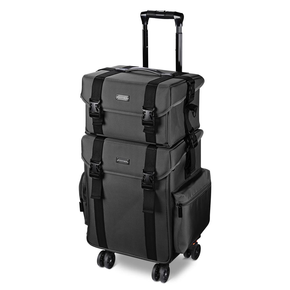 2-in-1 Portable Makeup Case with Wheels Byootique Free Shipping!