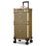 Bronze Rolling Hair Stylist Makeup Case Cosmetic Salon Trolley Bronze