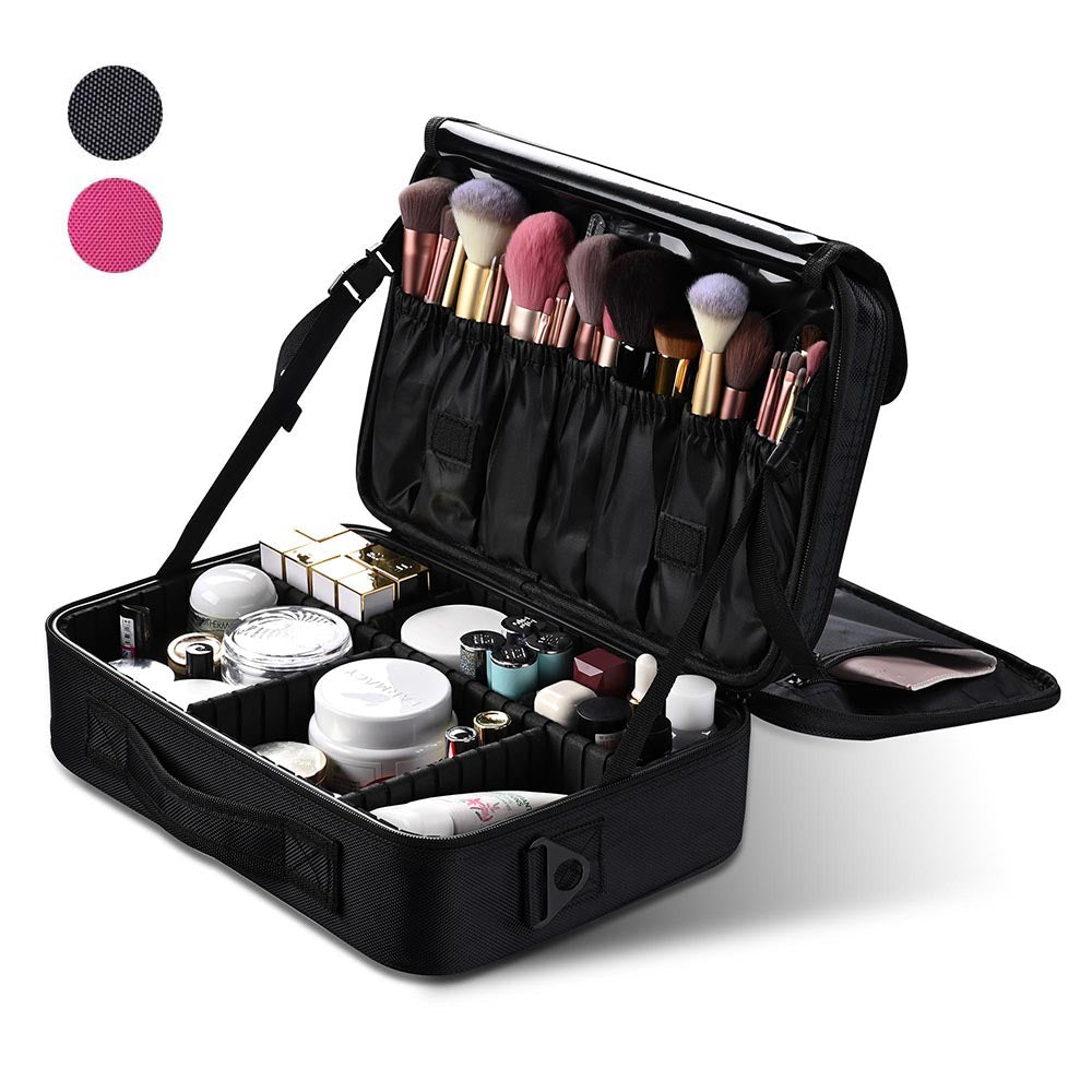 Byootique Essential 13" Cosmetic Travel Train Case Makeup Storage Divi
