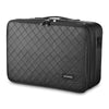 Essential 16" Cosmetic Travel Train Case Makeup Storage Divider Black Quilted