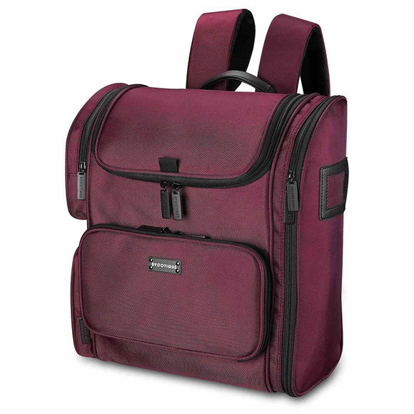 MassLux Beet Red Travel Makeup Backpack Train Case Red