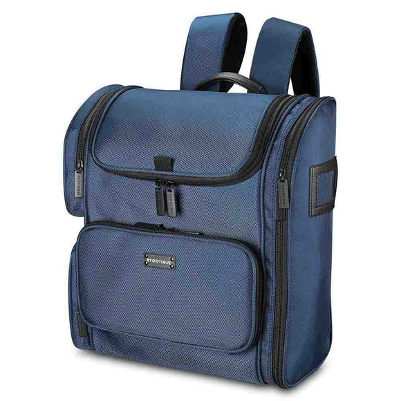 MassLux Blue Travel Makeup Backpack Train Case Blue