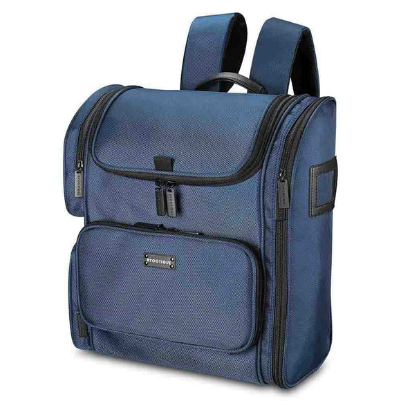 Byootique MassLux Blue Travel Makeup Backpack Train Case