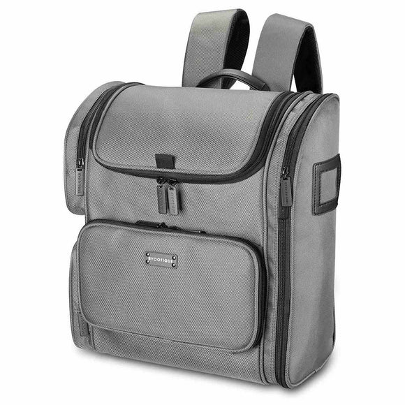 MassLux Gray Travel Makeup Backpack Train Case Gray