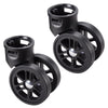 Replaced 360 Swivel Caster Makeup Storage Case 2pcs Set Black
