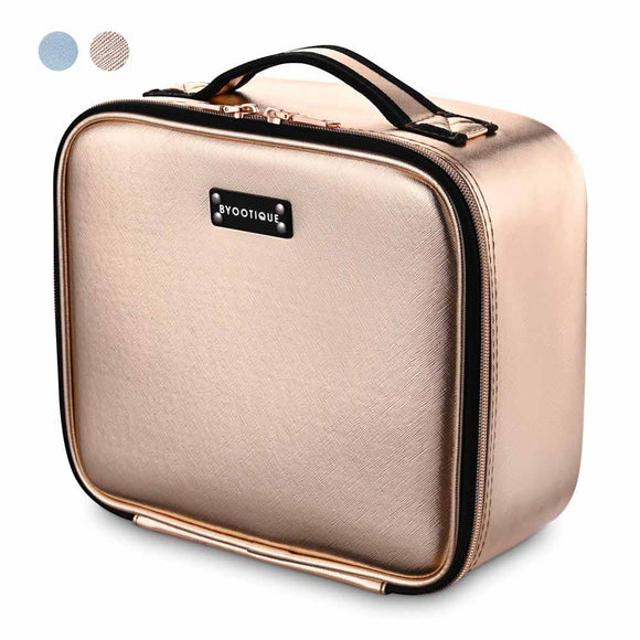 Byootique Essential Makeup Train Case Portable Cosmetic Bag Travel