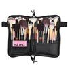 Makeup Brush Bag Organizer Holder Waist Zipper 24 Slots Black