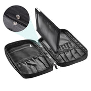 Makeup Brush Bag Organizer Holder Hand Bag Zipper 17 Slots Black