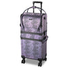 MassLux Purple Snake Skin 3in1 Rolling Makeup Case Purple