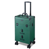 Rolling Makeup Case with Drawers Nail Organizer - MassLux Forest Green Green