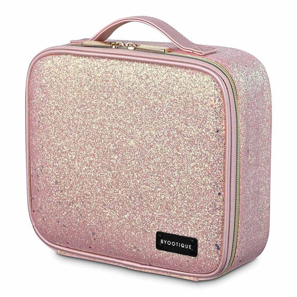 Byootique MassLux Makeup Case Brush Holder Storage Divider Glittered Pink