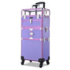 Rolling Nail Case Makeup Travel Case with Drawer, Purple
