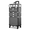 Rolling Nail Case Makeup Travel Case with Drawer, Black
