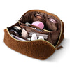 Essential Teddy Makeup Bag Plush Cosmetic Bag, Brown
