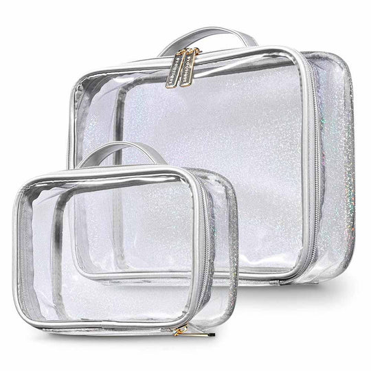Byootique Glitter Jelly Makeup Bag Set of 2