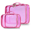Glitter Jelly Makeup Bag Set of 2, Pink
