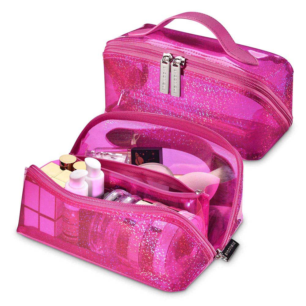 Byootique Essential Foldable Makeup Train Case Cosmetic Bag Crocodile