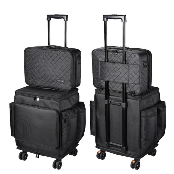 Byootique HairStylist Travel Case with Cosmetic Travel Train Case