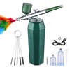 Cordless Airbrush for Makeup Artist Barbers Hobby Models Green