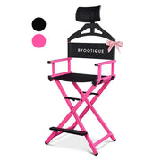 Byootique UrStudio Makeup Chair Tall Directors Chair with Headrest